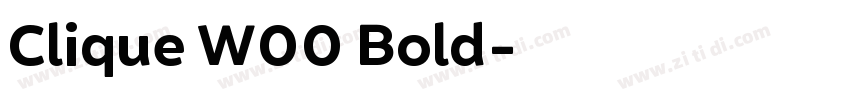 Clique W00 Bold字体转换